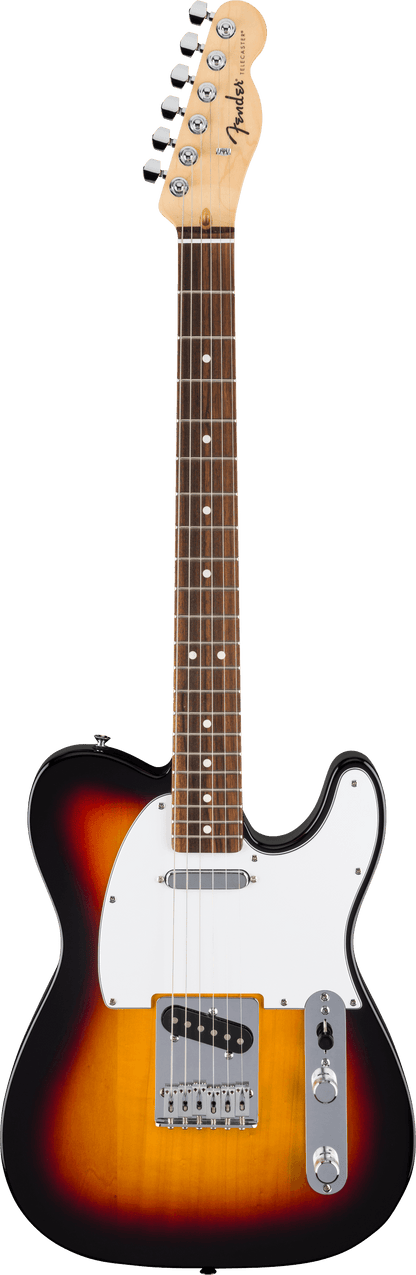 Fender Standard Telecaster Electric Guitar w/White Pickguard, Laurel FB, 3-Color Sunburst