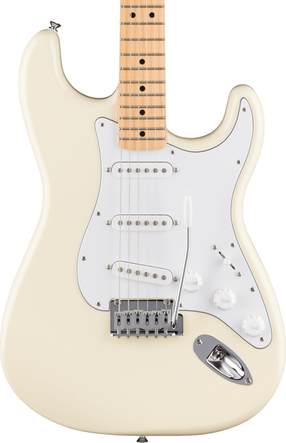 Fender Standard Stratocaster Electric Guitar, Maple FB, Olympic White