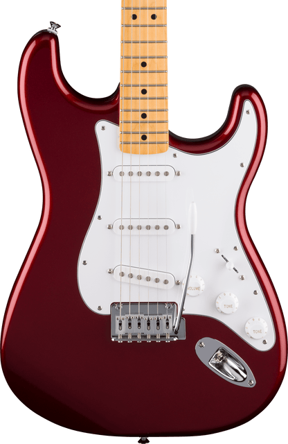 Fender Standard Stratocaster Electric Guitar w/White Pickguard, Maple FB, Candy Cola