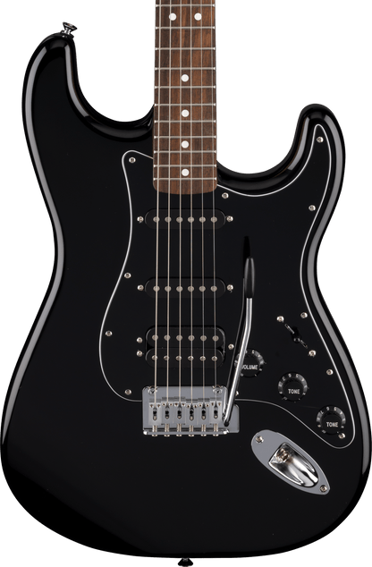 Fender Standard Stratocaster HSS Electric Guitar, Laurel FB, Black