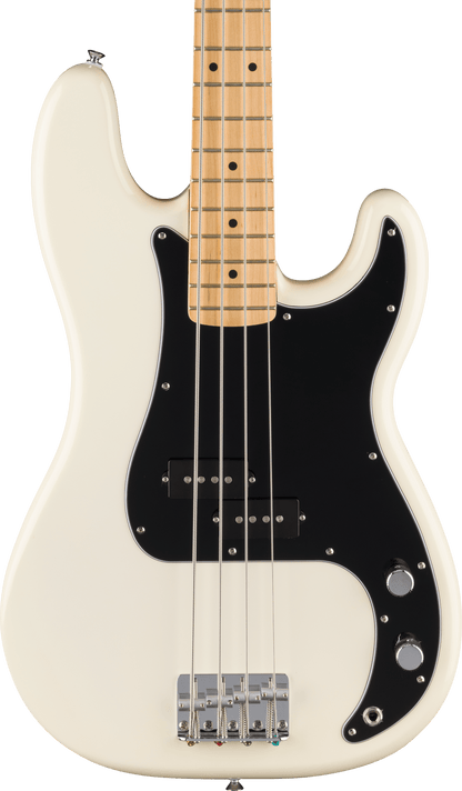 Fender Standard Precision Bass Guitar, Maple FB, Olympic White