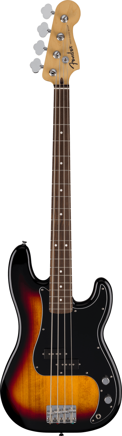 Fender Standard Precision Bass Guitar, Laurel FB, 3-Tone Sunburst