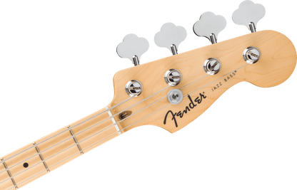 Fender Standard Jazz Bass Guitar w/White Pickguard, Maple FB, Aqua Marine Metallic