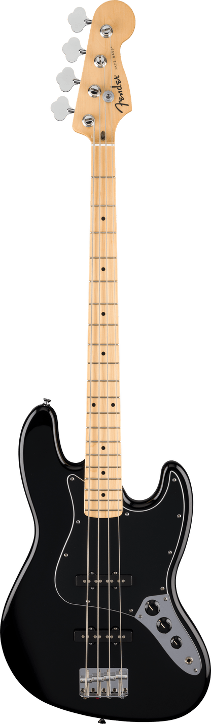 Fender Standard Jazz Bass Guitar, Maple FB, Black