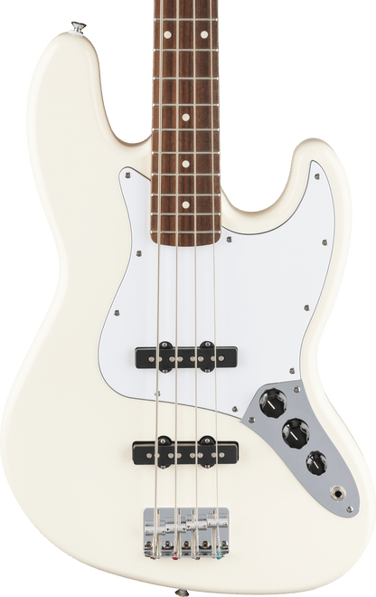 Fender Standard Jazz Bass Guitar, Laurel FB, Olympic White