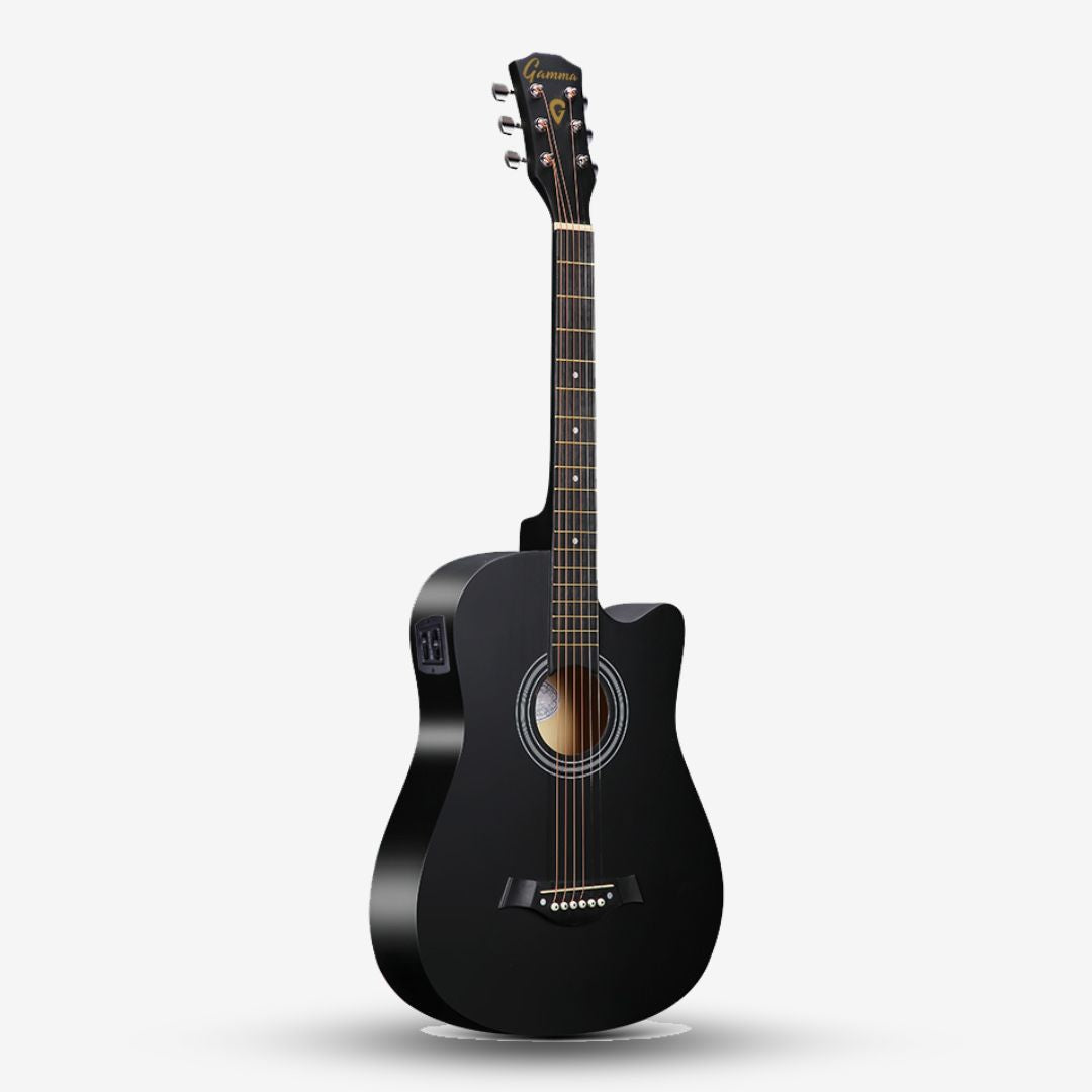 ⭐️超美品⭐️　GREATEST PARTY SOUNDS BLACK Lサイズ ZETA Series 38 inch Semi Acoustic Guitar with 2 band EQ