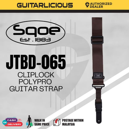 Sqoe JTBD-065 Cliplock Polypro Guitar Strap