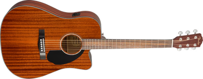 Fender CD-60SCE Dreadnought Acoustic Guitar, Walnut FB - All Mahogany
