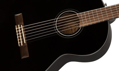 Fender CN-60S Nylon String Classical Guitar, Walnut FB - Black