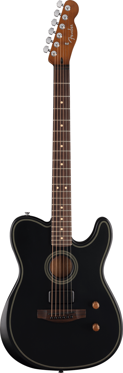 Fender Acoustasonic Standard Telecaster Electric Guitar, Rosewood Fretboard,Black