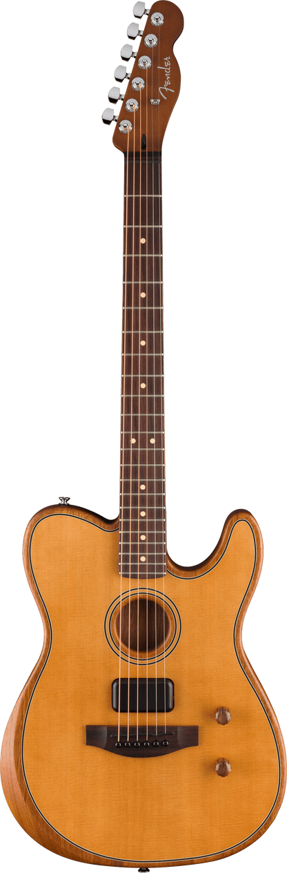 Fender Acoustasonic Standard Telecaster Electric Guitar, Rosewood Fretboard, Aged Natural