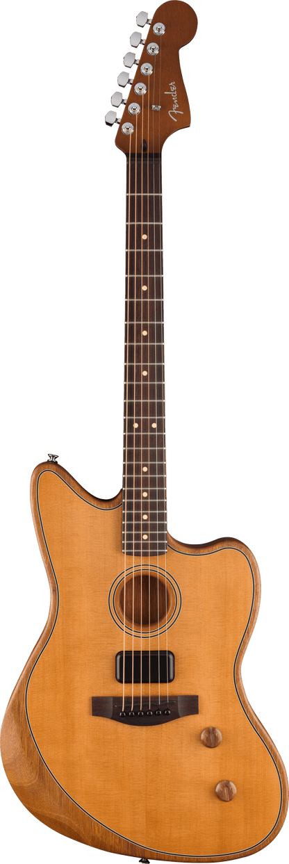 Fender Standard Acoustasonic Jazzmaster Guitar, Rosewood Fretboard, Aged Natural