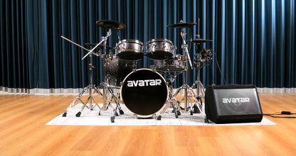 Avatar A61 Professional 9-Piece Mesh Kit Electric Drum Set with Shell (5PC Drum Pad, 4PC Cymbal Pad)