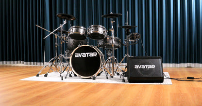 Avatar A61 Professional 9-Piece Mesh Kit Electric Drum Set with Shell (5PC Drum Pad, 4PC Cymbal Pad)