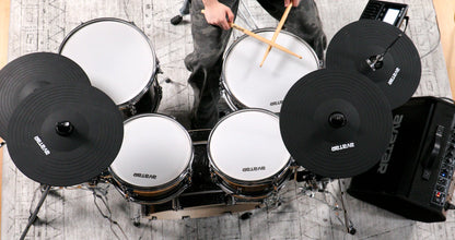 Avatar A61 Professional 9-Piece Mesh Kit Electric Drum Set with Shell (5PC Drum Pad, 4PC Cymbal Pad)
