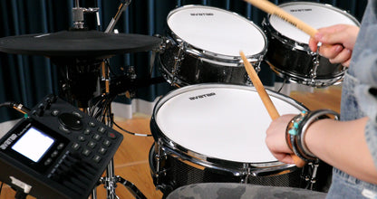Avatar A61 Professional 9-Piece Mesh Kit Electric Drum Set with Shell (5PC Drum Pad, 4PC Cymbal Pad)