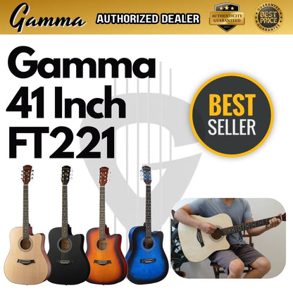 GAMMA Series 41inch Beginner Acoustic Guitar with Bag ( FT221 / FT-221 )