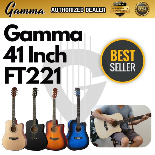 GAMMA Series 41inch Beginner Acoustic Guitar with Bag ( FT221 / FT-221 )