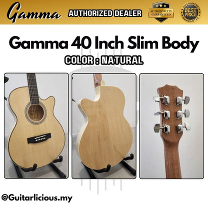 GAMMA Series 40 inch Slimbody Acoustic Guitar ( GM40S / GM40-S / Slim Body )