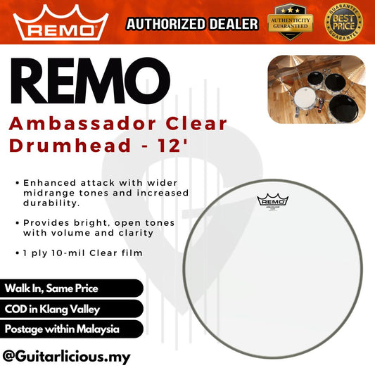 Remo Ambassador Clear Drumhead - 10'' / 12'' / 13'' / 14'' / 16''