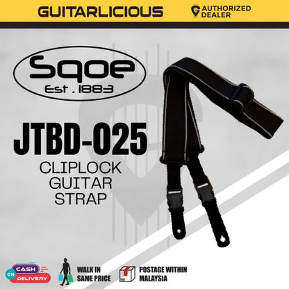 Sqoe JTBD-025 Cliplock Cotton Guitar Strap