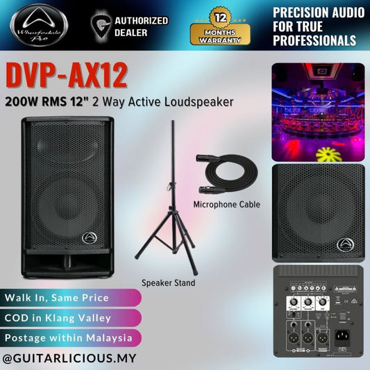 WHARFEDALE PRO DVP-AX12 Series 200 Watts RMS12" 2-Way Active Loudspeaker With Speaker Stand