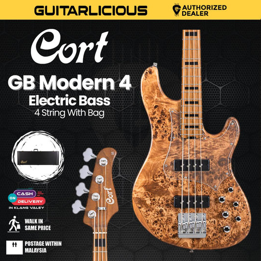 Cort GB-Modern 4 OPVN ( Open Pore Vintage Natural ) Bass Guitar
