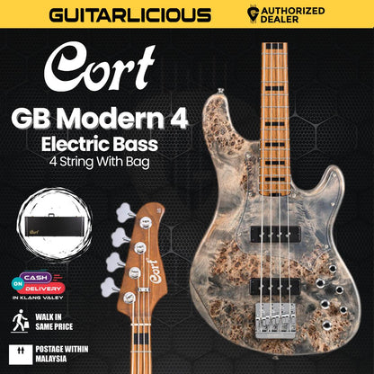 Cort GB-Modern 4 OPCG ( Open Pore Charcoal Gray ) Bass Guitar