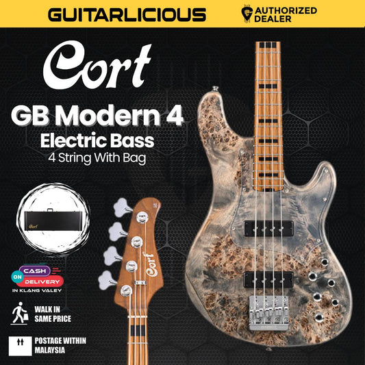 Cort GB-Modern 4 OPCG ( Open Pore Charcoal Gray ) Bass Guitar