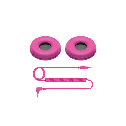 Pioneer DJ HC-CP08 Color Variation Coiled Cable and Ear Pads for HDJ-CUE1 Headphone Ear Cup