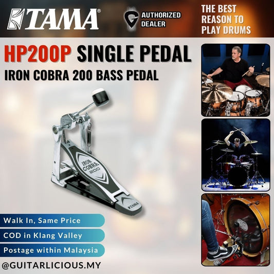 Tama HP200P Iron Cobra 200 Single Bass Drum Pedal ( TAMHP200P / HP-200 / HP200-P )