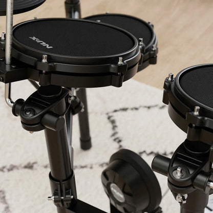 NUX DM-110 5 Piece Digital Electronic Drum Set With Kick Pedal Package (DM110 DM1)