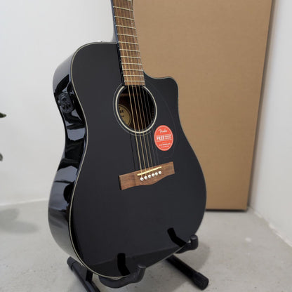 Fender CD-60SCE Dreadnought Acoustic Guitar with Active PIck Up, Walnut FB, Black (CD60SCE / CD-60E / CD60E )