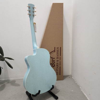 Cort Jade Classic 38 inch Acoustic Guitar with EQ / Preamp Equalizer - Sky Blue Open Pore