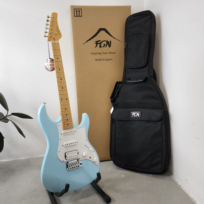 FUJIGEN FGN JOS2TDM J-Standard Odyssey Series (HSS) Stratocaster w/ tremolo Electric Guitar, Maple FB (Made In Japan) - Mint Blue