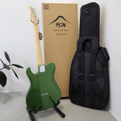 Fujigen FGN BIL2M Boundary Lliad Series (BLS) Telecaster Electric Guitar , Maple Fb (Made In Japan) - Hyla Green Metallic