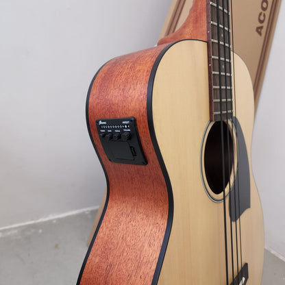 Ibanez PCBE12, Open Pore Natural, Grand Concert Semi Acoustic Electric Bass Guitar with Pick Up EQ ( PCBE-12 / PCBE 12)