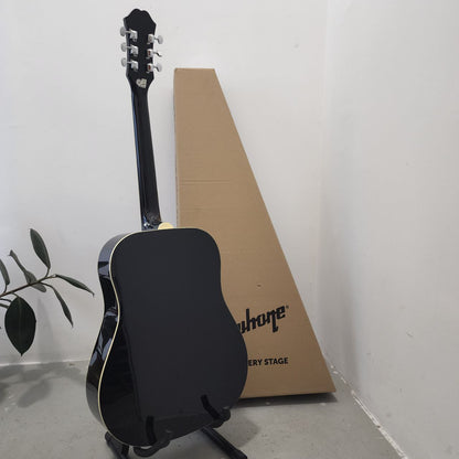 EPIPHONE DR-100 Songmaker 41 inch Dreadnought Acoustic Guitar - Ebony Black ( DR100 / DR 100 / BK )