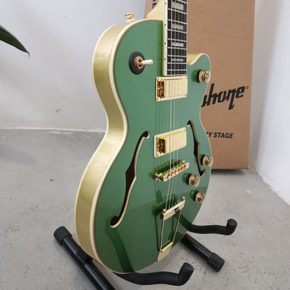 Epiphone Uptown Kat ES with Double Humbucker (HH) Semi-Hollow Electric Guitar - Emerald Green Metallic (UptownKat)