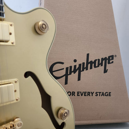 Epiphone Uptown Kat ES with Double Humbucker (HH) Semi-Hollow Electric Guitar - Topaz Gold Metallic (UptownKat)