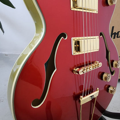 Epiphone Uptown Kat ES with Double Humbucker (HH) Semi-Hollow Electric Guitar - Ruby Red Metallic (UptownKat)