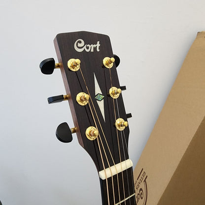 Cort Grand Regal GA-PF Bevel , 41inch solid Top Semi Acoustic Electric Guitar with Pick Up - Natural (GA PF / GAPF )