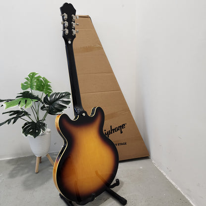 Epiphone Archtop Casino Hollowbody Double Humbucker (HH) Electric Guitar - Vintage Sunburst (VSB)