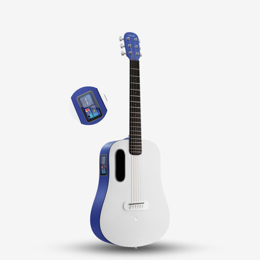 Lava Me Play 36 inch All-Weather Body Smart Acoustic-Electric Guitar w/Touchscreen Effects & Lite Bag - Deep Blue