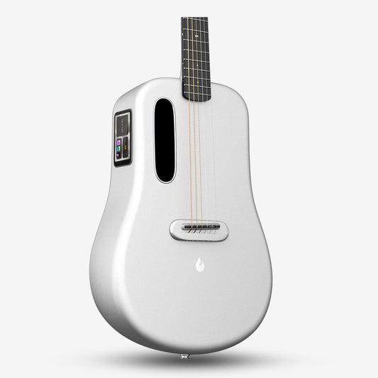 Lava Me 3 38 inch Carbon Fiber Smart Acoustic-Electric Guitar FreeBoost 2.0 Technology & Touchscreen, Bluetooth - WHITE