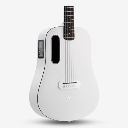 Lava Me Play 36 inch All-Weather Body Smart Acoustic-Electric Guitar w/Touchscreen Effects & Lite Bag - Frost White