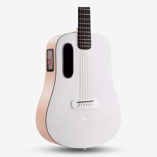 Lava Me Play 36 inch All-Weather Body Smart Acoustic-Electric Guitar w/Touchscreen Effects & Lite Bag - Light Peach