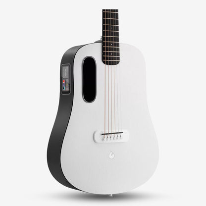 Lava Me Play 36 inch All-Weather Body Smart Acoustic-Electric Guitar w/Touchscreen Effects & Bag - Nightfall Frost White