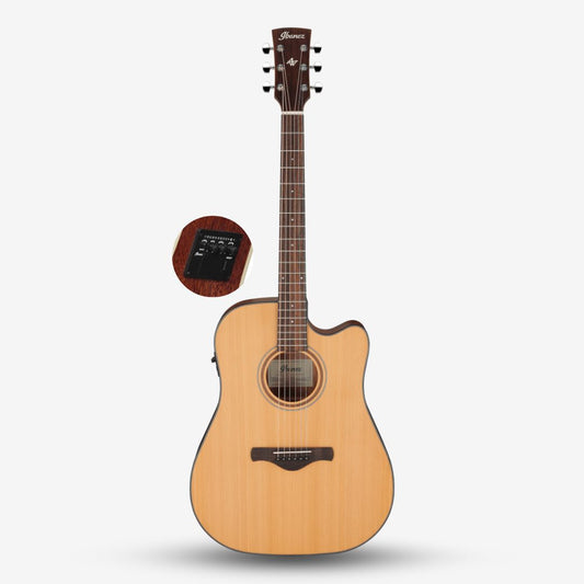 Ibanez AW65ECE Artwood Acoustic Guitar, Natural Low Gloss ( AW-65ECE / AW-65E / AW65E )