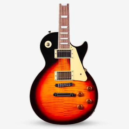 SQOE SELP220 Flame Mahogany Les Paul HH Electric Guitar Rosewood Fretboard - Sunburst ( SELP / SELP-220 / LP )